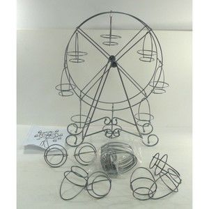 Spinning carnival Ferris Wheel Cupcake Holder Metal Frame + extra holders party